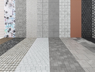 Outdoor wall tiles and floor tiles 3d model