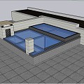 Roof translation skylight 3d model