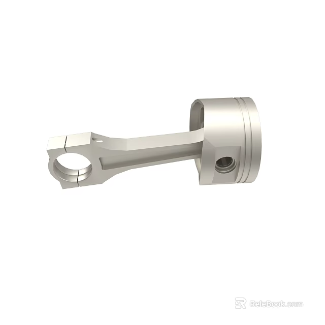 High Strength Aluminum Piston Connecting Rod Precision Engineered Automotive Engine Component 3d model 
