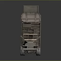 Old Fashioned Military Style Dump Truck With Open Bed And Large Wheels