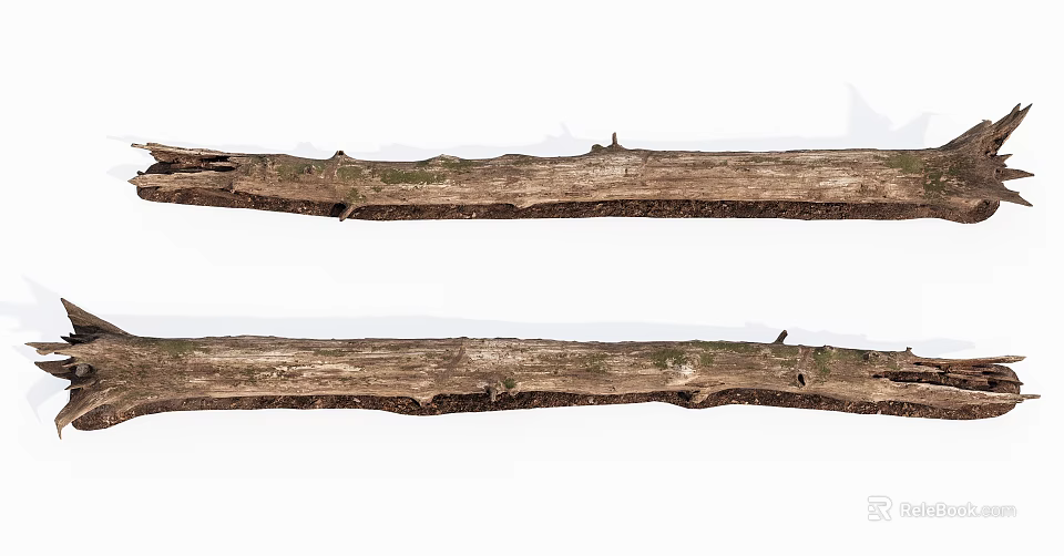 Rustic Stone Wood Materials Featuring Natural Texture And Moss Covered Surfaces 3d model