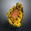 High Quality Wilson Yellow Baseball Glove With Red Logo And Stitches For Sports Use