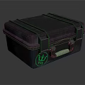 Durable Black Hardware Toolbox With Green Crown KING Logo And Sturdy Handle 3d model
