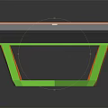 Modern Folding Furniture With Orange Green Frame And Black Tabletop Modern Design
