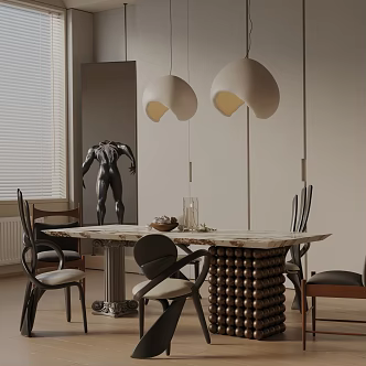 Modern table combination 3d model