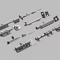 Assorted Stainless Steel Hardware Including Door Bolts Hinges And Fasteners