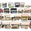Different Types of Functional Mobile Vending Carts for Street Food and Beverage Selling