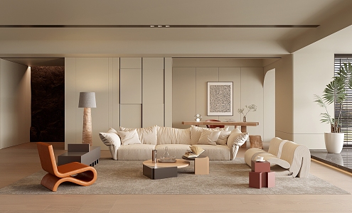 modern living room 3d model