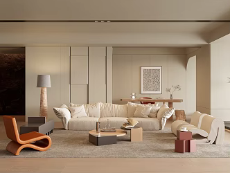 modern living room 3d model
