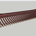 Traditional Chinese Wooden Roof Hanging Ornament With Carved Eaves Design Elements