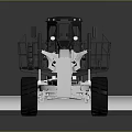 Modern Heavy Duty Road Grader With Large Tires And Front Blade