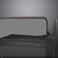 Car Rearview Mirror With Chrome Frame And Reflective Glass Surface