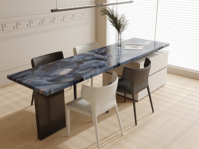 Modern Dining Table and Chair Combination Dining Table Dining Chair Single Chair model