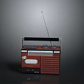 Vintage Radio With Wooden Case Antenna FM AM Tuner And Handle