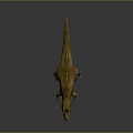 Realistic Tyrannosaurus Rex Dinosaur 3D Model With Open Mouth And Green Yellow Skin