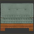 Modern Light Green Upholstered Sofa With Wooden Legs And Tufted Design Details