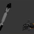 Robotic Character Bionic Leg Structure With Metallic Joints And Mechanical Design