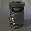 Cozy Heat Portable Heater With Two Control Knobs And Modern Gray Design 3d model