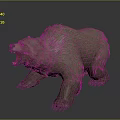 Roaring Brown Bear 3D Model With Detailed Fur And Aggressive Pose 3d model