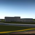 Modern Large Scale Industrial Factory Complex With Multiple Buildings Greenery And Roads