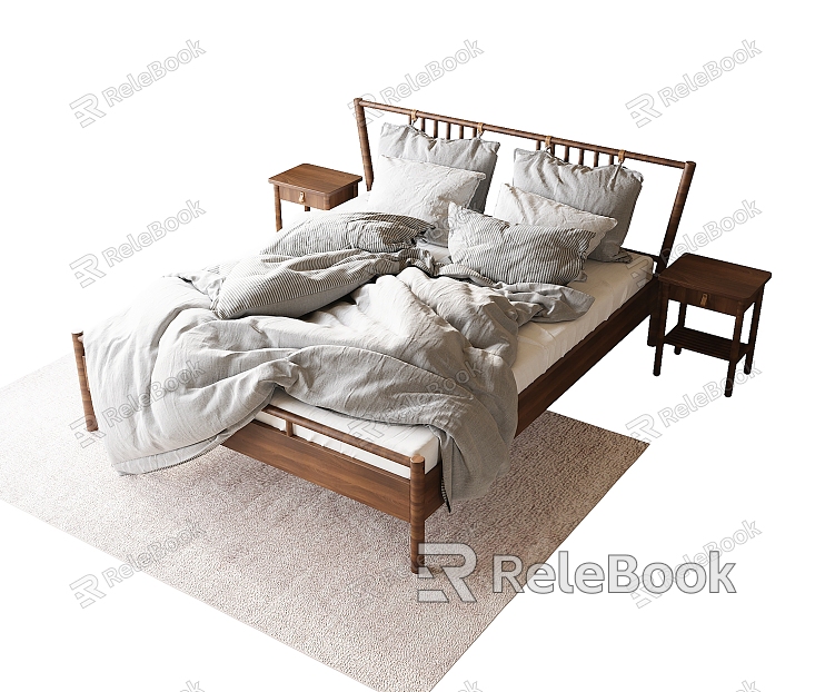 Log Wind Double Bed model