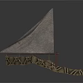Ancient Sailing Vessel With Traditional Cloth Sail And Wooden Hull Design
