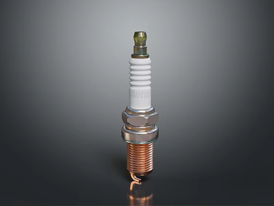 High Quality Spark Plug With Ceramic Insulator Metal Shell And Copper Electrode 3d model
