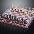 Modern Chess Wooden Chess 3d model