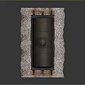 Rusty Tank Car Model on Orange Railway Tracks with Gravel Base