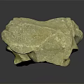 Natural Raw Stone with Rough Surface Greenish Gray Color and Natural Texture