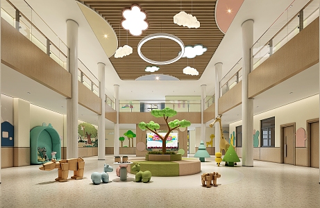 Modern Kindergarten Hall 3d model