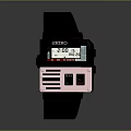 SEIKO Digital Watch With Black Strap White Dial Fashion Accessory For Daily Wear