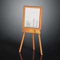 Wooden Photo Frame With Tripod Stand Holding Family Silhouette Picture For Home Decor