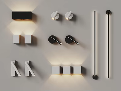 Modern Wall Lamps With Sleek Minimalist Designs And Decorative Mounted Features 3d model