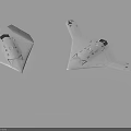 Two Detailed White Aerospace Craft Models Showcasing Space Exploration Design