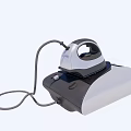 Modern Household Electric Iron With White And Black Design And Steam Function 3d model