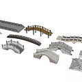 Various Bridge Models With Different Designs And Architectural Structures 3d model