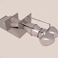 Stainless Steel Mechanical Component With Base Handle And Curved Parts
