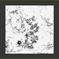 Square White Terrain Surface With Dark Topographic Texture And Mountainous Features 3d model