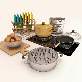 Modern Kitchen Supplies 3d model