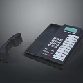 Classic Black Landline Phone With Keypad Display Screen Base And Detachable Handset
