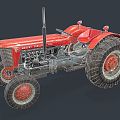 Agricultural Tractor Realistic Machine Machinery Agricultural Tractor Motor Vehicle Function Car Red 3d model