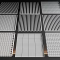 Various Pattern Building Grilles As Architectural Components For Decoration And Ventilation 3d model