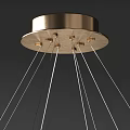 Elegant Modern Crystal Chandelier With Round Metal Frame And Hanging Crystals