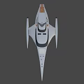 Futuristic Spaceship With Sleek Silver Black Design And Detailed Aerodynamic Structure