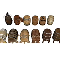 Wooden Barrels For Household Use With Various Designs And Decorative Styles