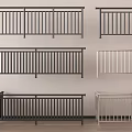 Modern Metal Railings Featuring Various Designs and Black White Silver Color Options