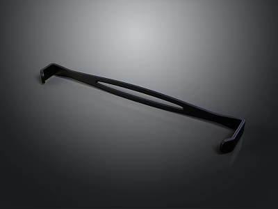 Black Metal Bracket With Sleek Design And Shiny Surface Structure 3d model