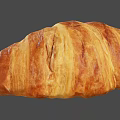 Golden Flaky Croissant Freshly Baked With Crispy Layers And Buttery Taste