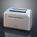 Two Slice Silver Toaster Electronic Appliance With Modern Design And Smooth Finish
